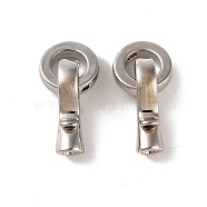 Brass Fold Over Clasps, Ring, Platinum, 18mm, Hole: 2.3mm(KK-U016-10P)