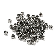 Glass Seed Beads, AB Color, Rondelle, Dark Gray, 4x3mm, Hole: 1.2mm 368pc/bag.(GLAA-Q096-01Q)