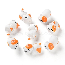 8Pcs Resin Cat Display Decoration, for Home Office Desk Decoration, White, 15.5~35.5x16.5~22.5x18~38mm(AJEW-S037-05)