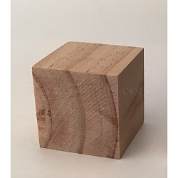 Wood Cube, Solid Wood Blocks, Building Blocks, Early Educational Toys, Novelty Block, BurlyWood, 35x35x35mm(DIY-WH0013-11-35mm)