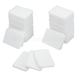 Elite 150Pcs Fibre Perfume Pads, Essential Oils Diffuser Locket Pads, Rectangle, White, 30x22x3mm(DIY-PH0017-95)