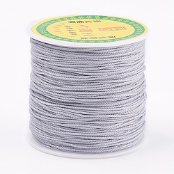 Polyester Cord, Silver, 0.8mm, about 87.48 yards(80m)/roll(OCOR-P008-484)