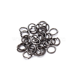 Metal Open Jump Rings, Gunmetal, 3x0.5mm(FS-WG47662-25)