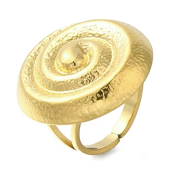 304 Stainless Steel Ring for Women, Real 18K Gold Plated, Inner Diameter: 17mm