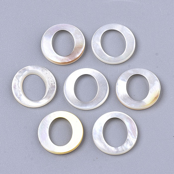 Natural White Shell Linking Rings, Ring, 13x1.5mm, Inner Diameter: 7x8.5mm