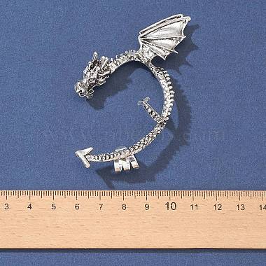 boucles d'oreilles manchette dragon en alliage(EJEW-FS0001-08)-3