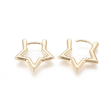Brass Huggie Hoop Earrings(EJEW-F245-03G)-2