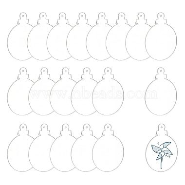 Clear Flat Round Acrylic Big Pendants