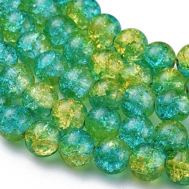 Spray Painted Crackle Glass Beads Strands(CCG-Q002-8mm-07)-3