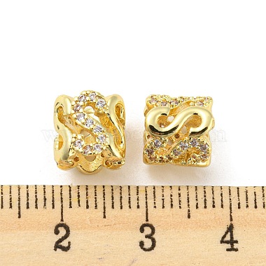 Brass Micro Pave Cubic Zirconia European Beads(KK-H452-10G)-3