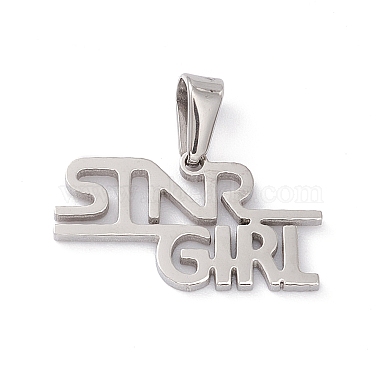 Stainless Steel Color Word 304 Stainless Steel Charms