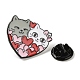 Valentine's Day Theme Black Zinc Alloy Brooches(JEWB-M030-03B-EB)-2