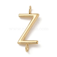 304 Stainless Steel Letter Connector Charms, Real 14K Gold Plated, Letter Z, 12x5x2mm, Hole: 1.2mm(STAS-M108-01G-26)