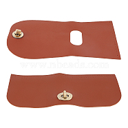 2Pcs 2 Style Alloy Twist Hasp, with PU Leather, Bag Replacement Accessories, Sienna, 23.2x10.1x0.18cm, 1pc/style(FIND-WR0001-50A)