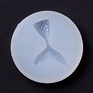 Fishtail DIY Food Grade Silicone Molds, Resin Casting Molds, For UV Resin, Epoxy Resin Jewelry Making, White, 59x12mm, Inner Diameter: 31x28mm(DIY-C035-03)