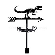 Iron Wind Direction Indicator, Weathervane for Outdoor Garden Wind Measuring Tool, Dinosaur, 240x358mm(AJEW-WH0265-070)