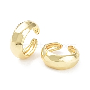 Brass Open Cuff Rings for Women, Real 18K Gold Plated, Inner Diameter: 17mm(RJEW-D016-08G)