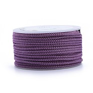 Polyester Braided Cord, Old Rose, 2mm, about 16.4 yards(15m)/roll(OCOR-F010-A37-2MM)