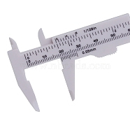 Plastic Sliding Gauge Vernier Caliper, Double Scale, mm/inch Portable Ruler, White, Measuring Range: 8cm(WOCR-PW0001-304G-A01)