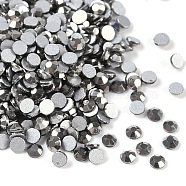 Glass Flat Back Rhinestone, Grade A, Back Plated, Faceted, Half Round, Hematite, SS6, 1.9~2mm, 1440pcs/bag(RGLA-C002-SS6-566)