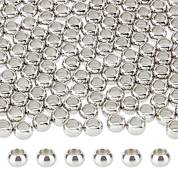 200Pcs 304 Stainless Steel Rondelle Spacer Beads, Stainless Steel Color, 5x3mm, Hole: 3mm(STAS-DC0015-07)