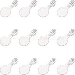 Transparent AS Plastic Pendant Blanks, Hair Findings, for DIY Hair Tie Accessories, Flat Round, Clear, 16x8x5.5mm, hole: 2mm, about 2000pcs/bag(FIND-CA0001-16)