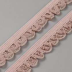 2 Yards Nylon Elastic Flower Edge Lace Trim Ribbons, Garment Accessories, Rosy Brown, 1/2 inch(13mm)(DIY-WH0580-26G)