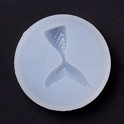 Fishtail DIY Food Grade Silicone Molds, Resin Casting Molds, For UV Resin, Epoxy Resin Jewelry Making, White, 59x12mm, Inner Diameter: 31x28mm(DIY-C035-03)