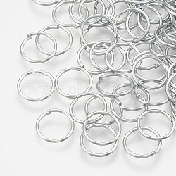 Iron Jump Rings, Open Jump Rings, Cadmium Free & Lead Free, Unplated, 21 Gauge, 8x0.7mm, Inner Diameter: 6.5mm, about 11100pcs/1000g(IFIN-Q123-02-0.7x8)