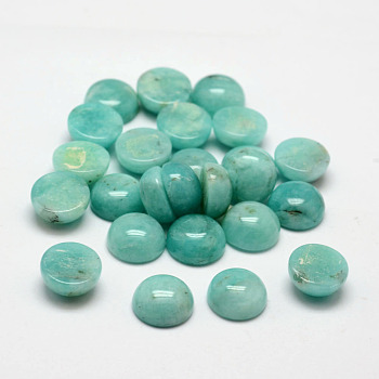 Dome Natural Amazonite Cabochons, 10x3~5.5mm