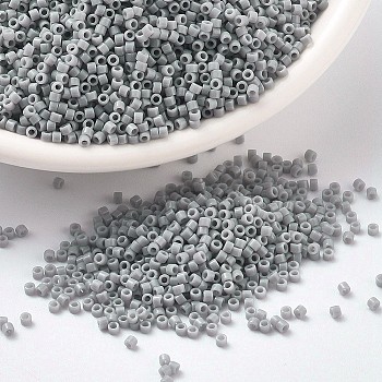 MIYUKI Delica Beads, Cylinder, Japanese Seed Beads, 11/0, (DB1139) Opaque Ghost Gray, 1.3x1.6mm, Hole: 0.8mm, about 2000pcs/10g