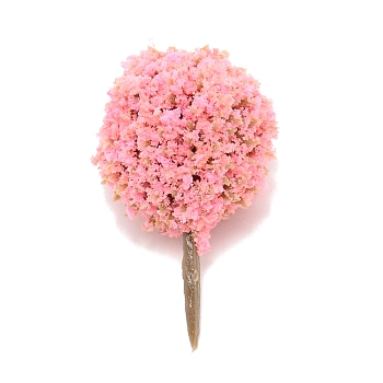 Plastic Model Ornament, Tree, for Desk Home Decoration, Pink, 36~37x20~22mm