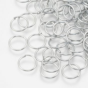 Iron Jump Rings, Open Jump Rings, Cadmium Free & Lead Free, Unplated, 21 Gauge, 8x0.7mm, Inner Diameter: 6.5mm, about 11100pcs/1000g