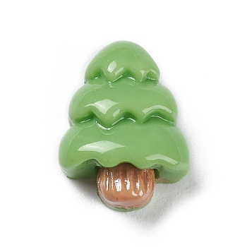 Forest Theme Opaque Resin Cabochons, Tree, 12x9x5mm