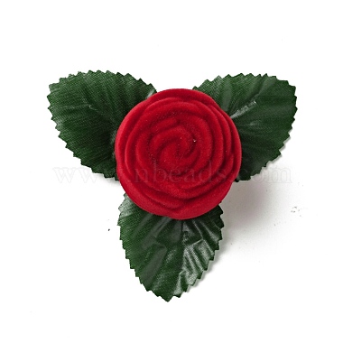 Flocking Plastic Rose Finger Ring Boxes(CON-C015-01A)-2