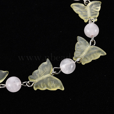 Butterfly Natural New Jade Beaded Bracelets for Girl Women(BJEW-S145-002A)-4