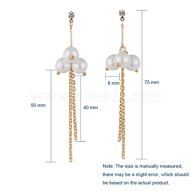 Boucles d'oreilles pendantes en perles de verre écologiques(EJEW-JE03813-01)-5