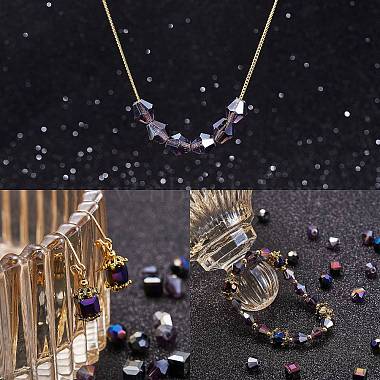 360 pièces 3 brins de perles de verre électrolytiques de style(EGLA-SZ0001-25C)-5