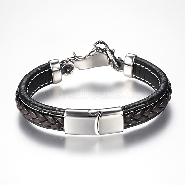 Men's Braided Leather Cord Bracelets(X-BJEW-H559-09B)-3