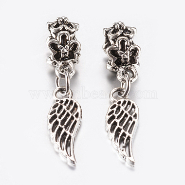33mm Feather Alloy Dangle Beads