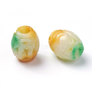 Perles naturelles en jade du Myanmar/jade birmane(G-L495-07A)-3