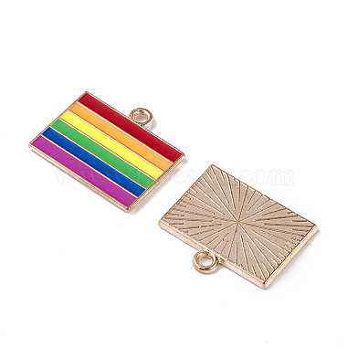 Rainbow Color Pride Alloy Enamel Pendants(ENAM-K067-14)-4