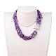 Chip Natural & Synthetic Mixed Stone Beaded Multi-Strand Necklaces(NJEW-JN01576)-4