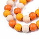 Halloween Spray Painted Natural Wood Beads Strands(WOOD-S053-55B)-3