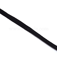 Cotton Cords, Flat, Garment Accessories, Black, 11x1.2mm(OCOR-WH0068-46D)