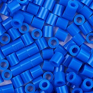 1 Box 5mm Melty Beads PE DIY Fuse Beads Refills for Kids, Tube, Medium Blue, 5x5mm, Hole: 3mm, about 500pcs/box(DIY-X0047-08-B)