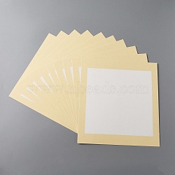 Chinese Rice Paper Card, Xuan Paper, Rectangle, Calligraphy Painting Supplies, Square Pattern, 25.1x27.1x0.03cm, Round: 21cm, 10pcs/set(DIY-WH0386-31B)