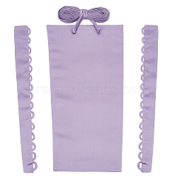 Bridal Dress Zipper Replacement, Adjustable Fit Satin Corset Back Kit, Lace-up Formal Prom Dress, Lilac, 480~4400x15~263x1~3mm(AJEW-WH0348-09C)