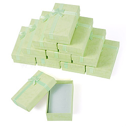 Cardboard Bracelet Storage Boxes, Rectangle with Bowknot, Mint Cream, 8.1x5.05x2.8cm(CON-TAC0006-03B)