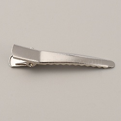 Iron Alligator Hair Clip Findings, Platinum, 50x9.5x11mm(FIND-TAC0014-74A-1)